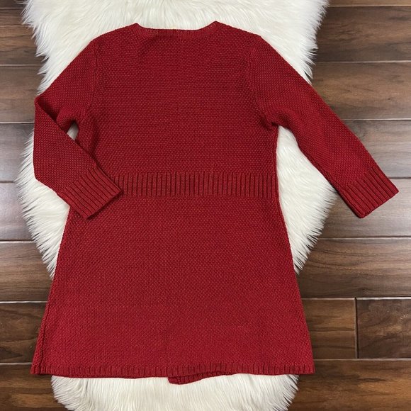 Eileen Fisher Women's Size‎ XS Red 100% Hemp Button Long Cardigan Sweater - Picture 7 of 8